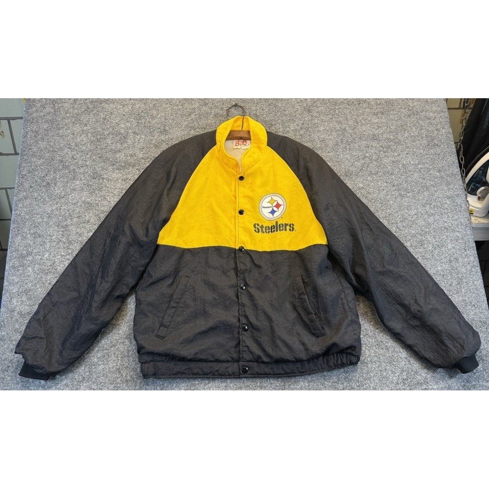 Vintage Swingster Men's M Pittsburgh Steelers Jacket Quilted Lined USA Made